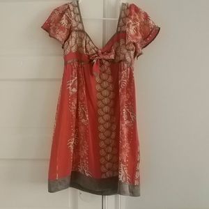 Nanette Lepore silk orange dress 2